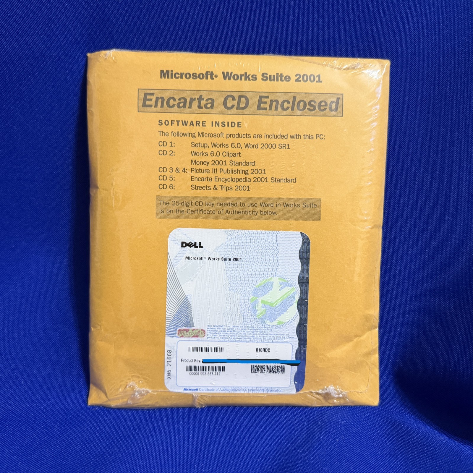 Microsoft Works Suite 2001 PC Complete 6 CD Set Discs Sealed Never Opened