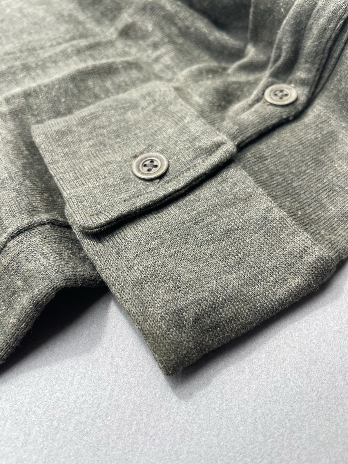 WW2 German Army Heer SS Issue Shirt, L/S Gray-Green Italian Wool “IV 43-44” RARE
