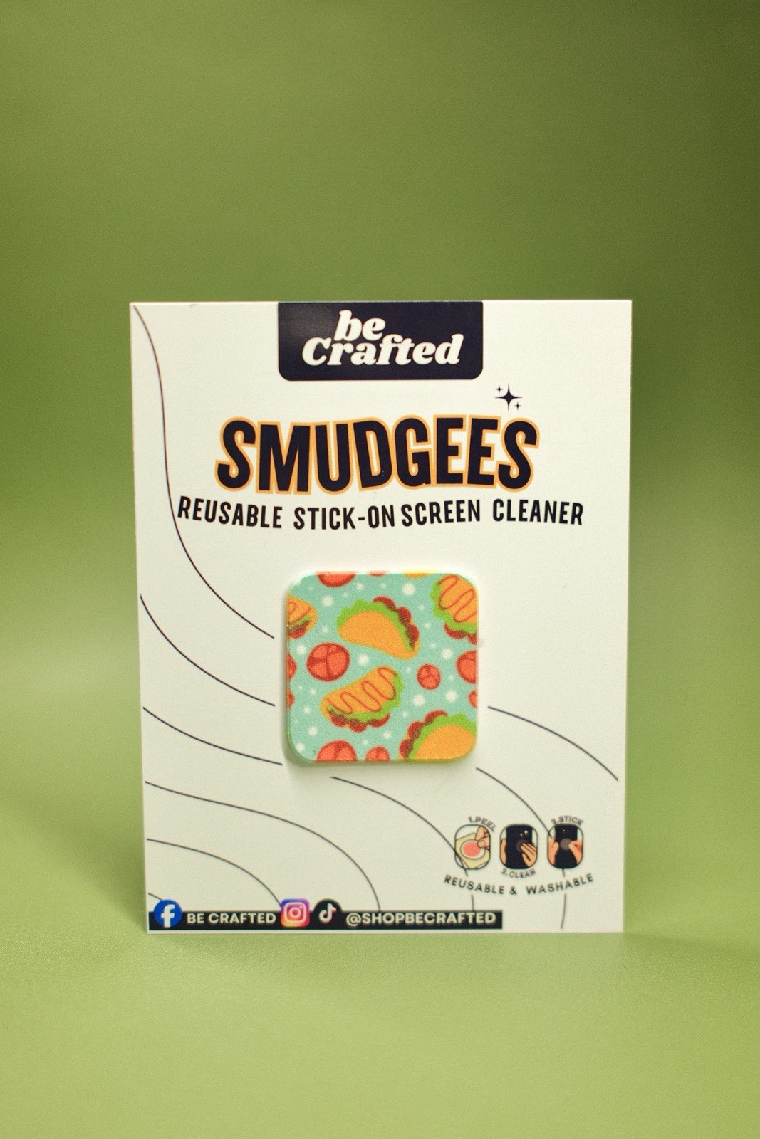 Reusable and Washable Microfiber Sticky Screen Cleaner SMUDGEES by Be Crafted/pc
