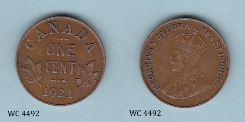 Canada 1 Cent 1921 (George V) Coin B