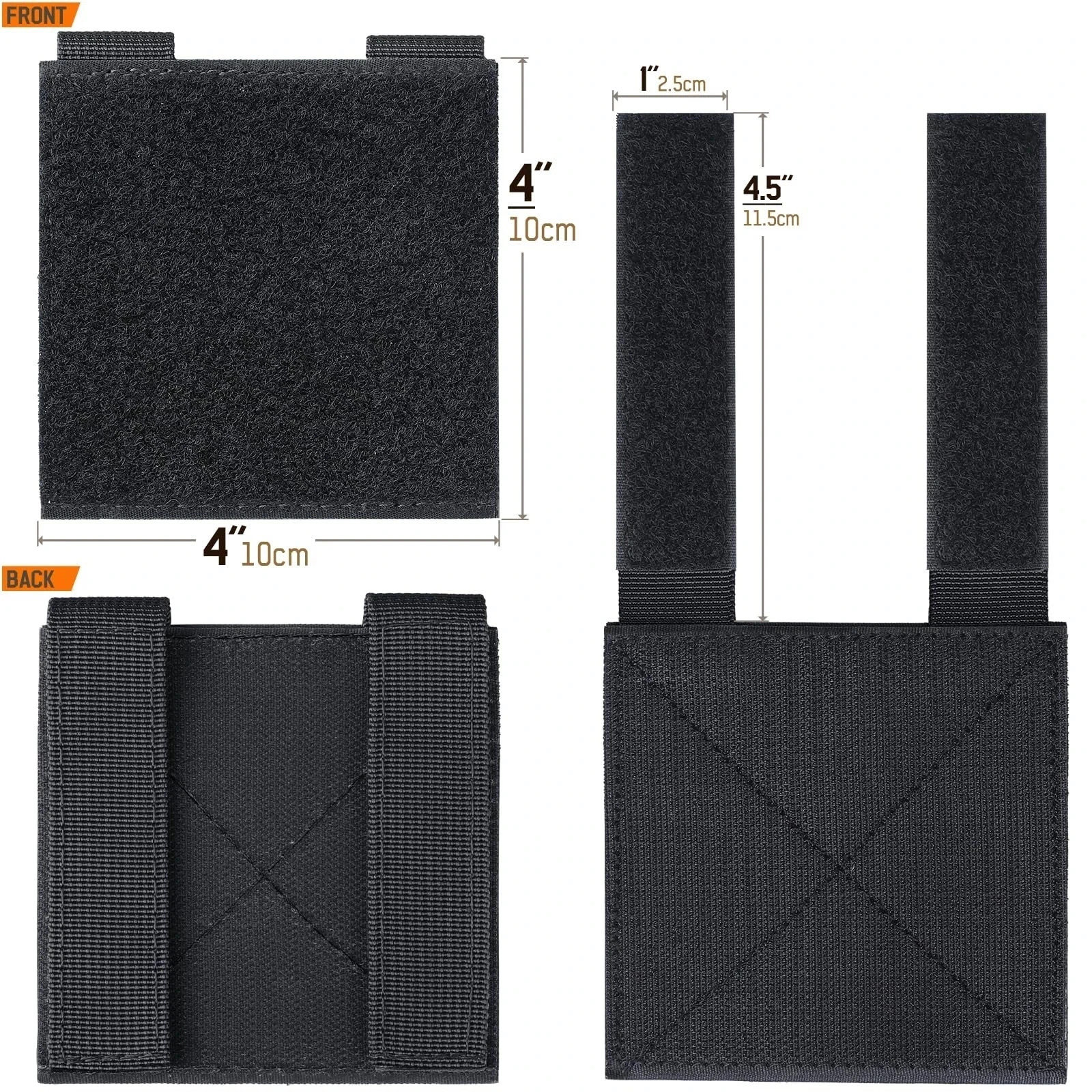 2Pack Molle Patch Panel Hook&Adapter Panel for DIY Patch Badges Tactical Molle..
