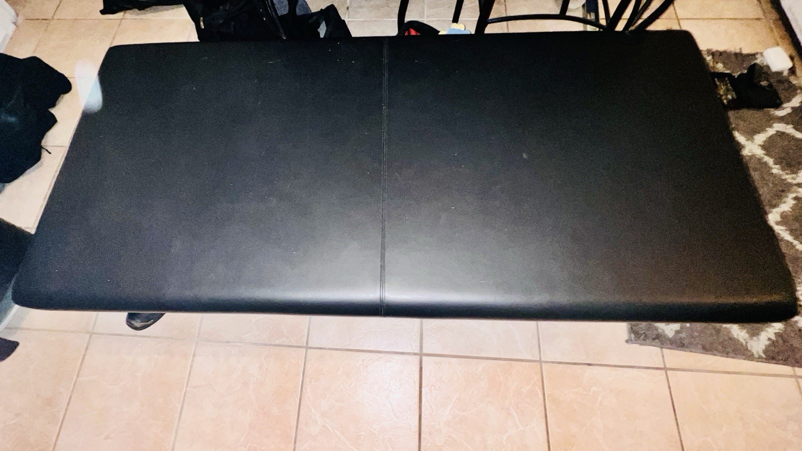 Large Kurv Leather Bench