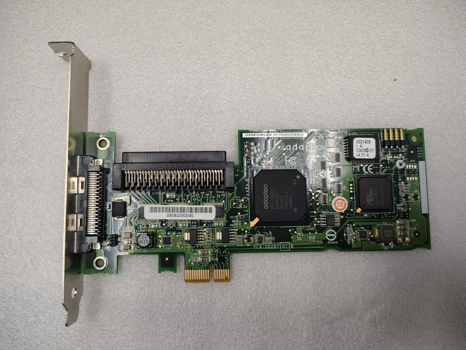 Adaptec ASC-29320LPE SCSI Ultra320 PCIe Controller Card FP