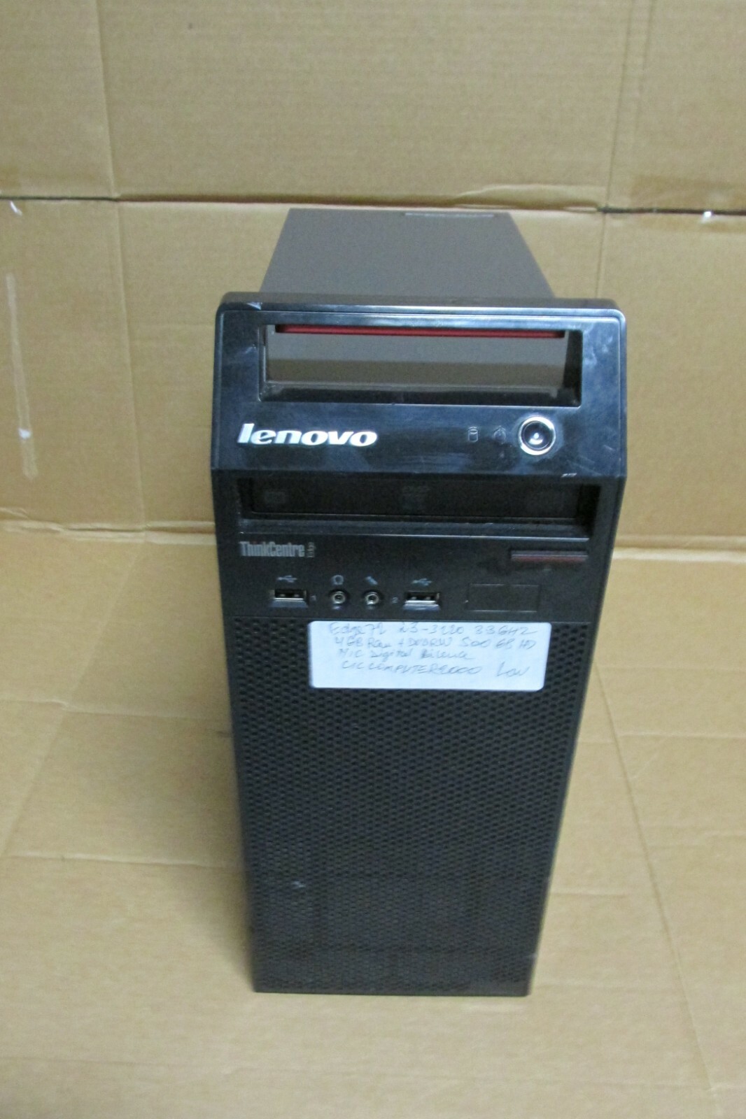 Lenovo Computer Edge72 TOWER Intel i3-3220 3.3GHZ Quad Core 4GB DDR3 500GB win10