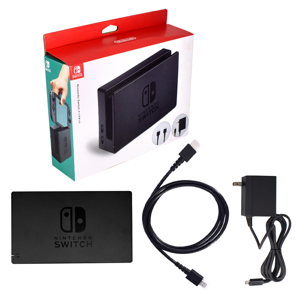 Original Nintendo Switch Charging Dock + AC Adapter Power Cable + HDMI CABLE Set