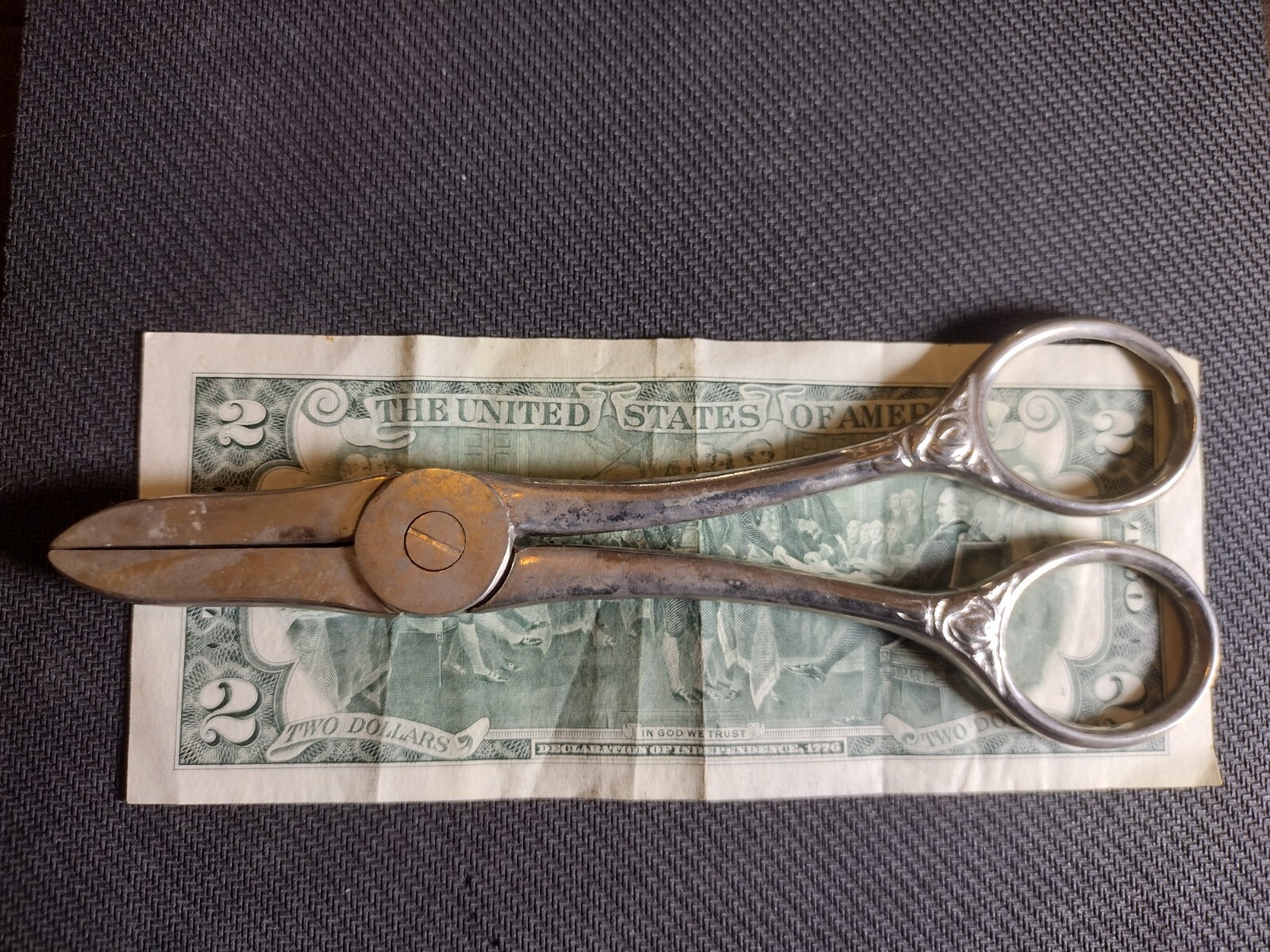 Vintage Made in Italy Grape Shears / Scissors Silver Plated