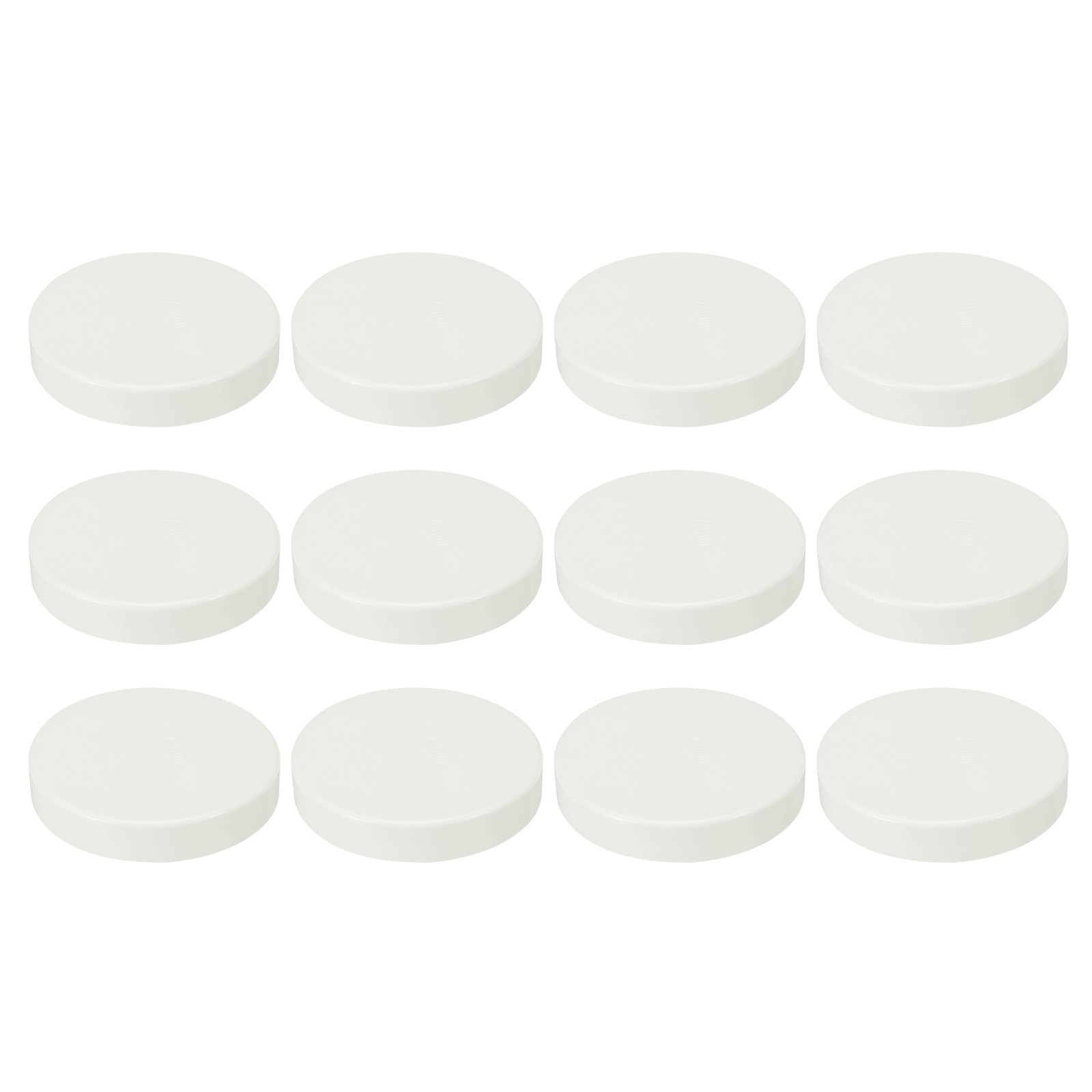 75mm ID PVC Pipe End Cap Fitting, 12 Pcs Furniture Grade Plug Coupling, White