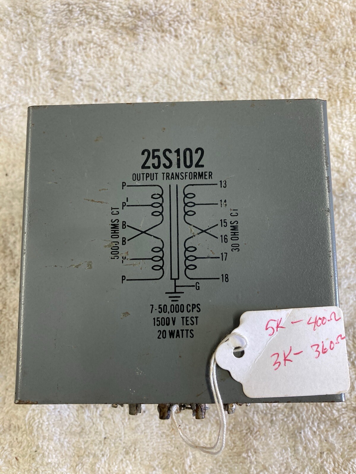 Thordarson UTC Hi Fi Output Transformer 5K or 3K  25S102