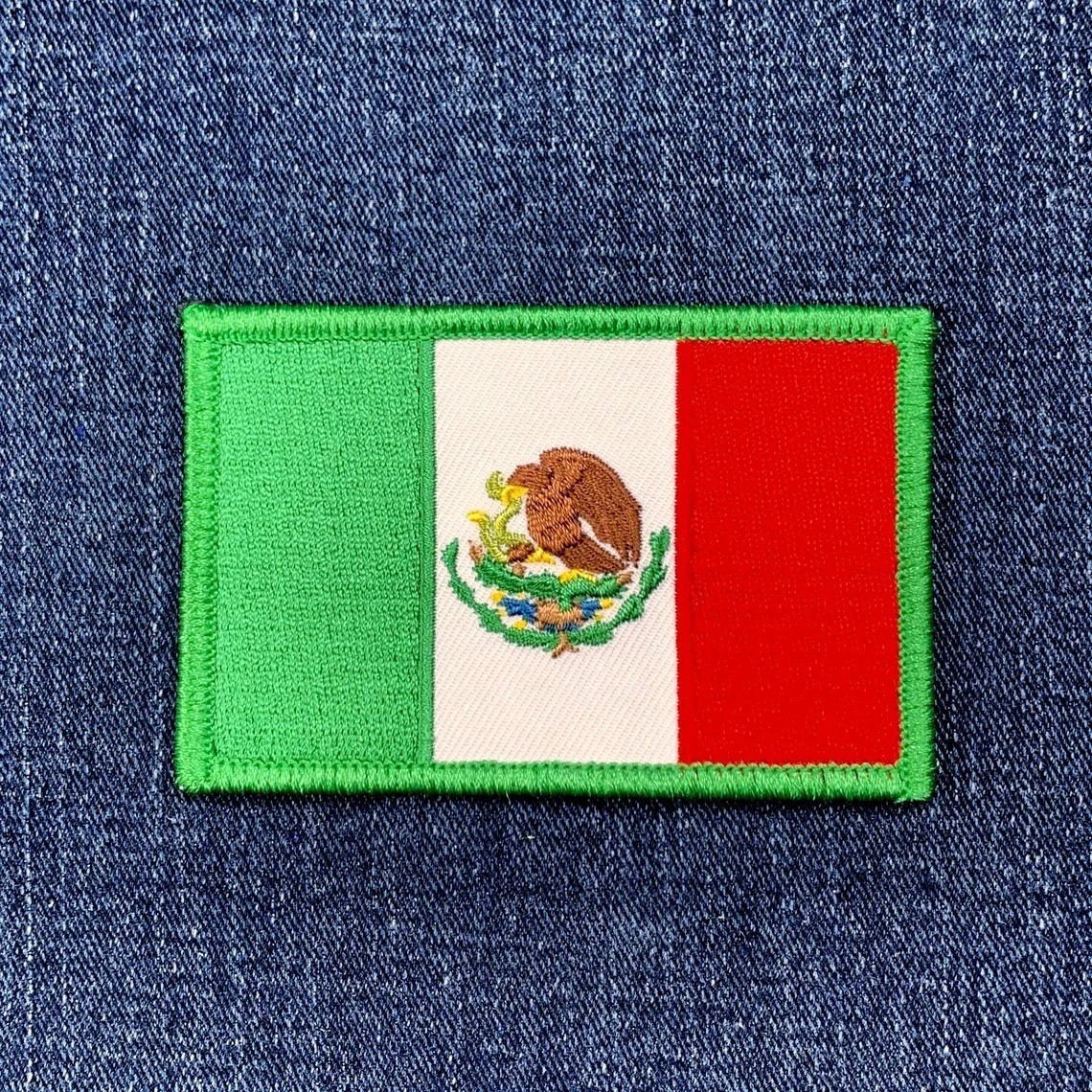 Mexican Flag Patch - Mexico Embroidered México Badge 3.5" (Iron Or Sew On)