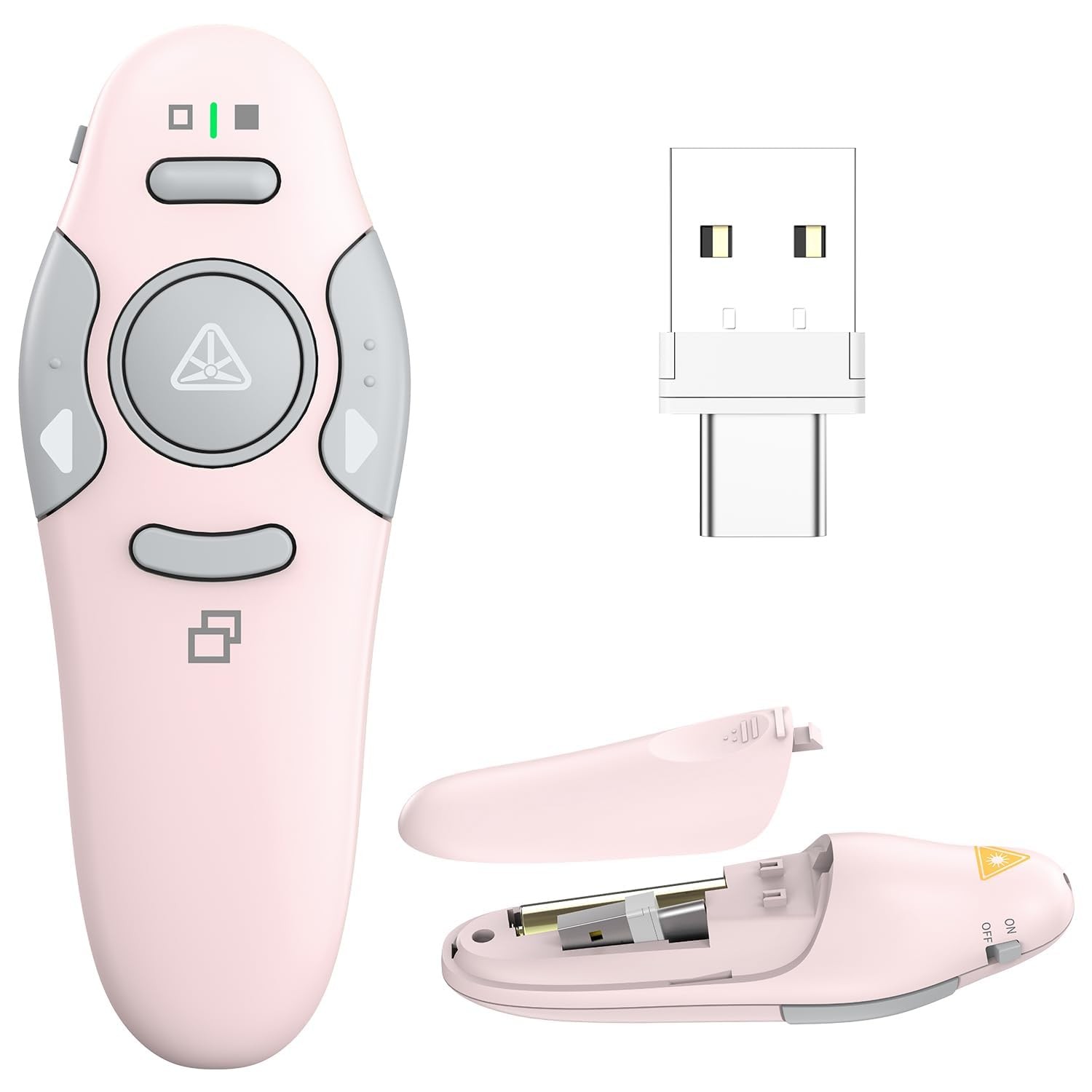 Presentation Clicker Wireless Presenter Remote, Pink, A-