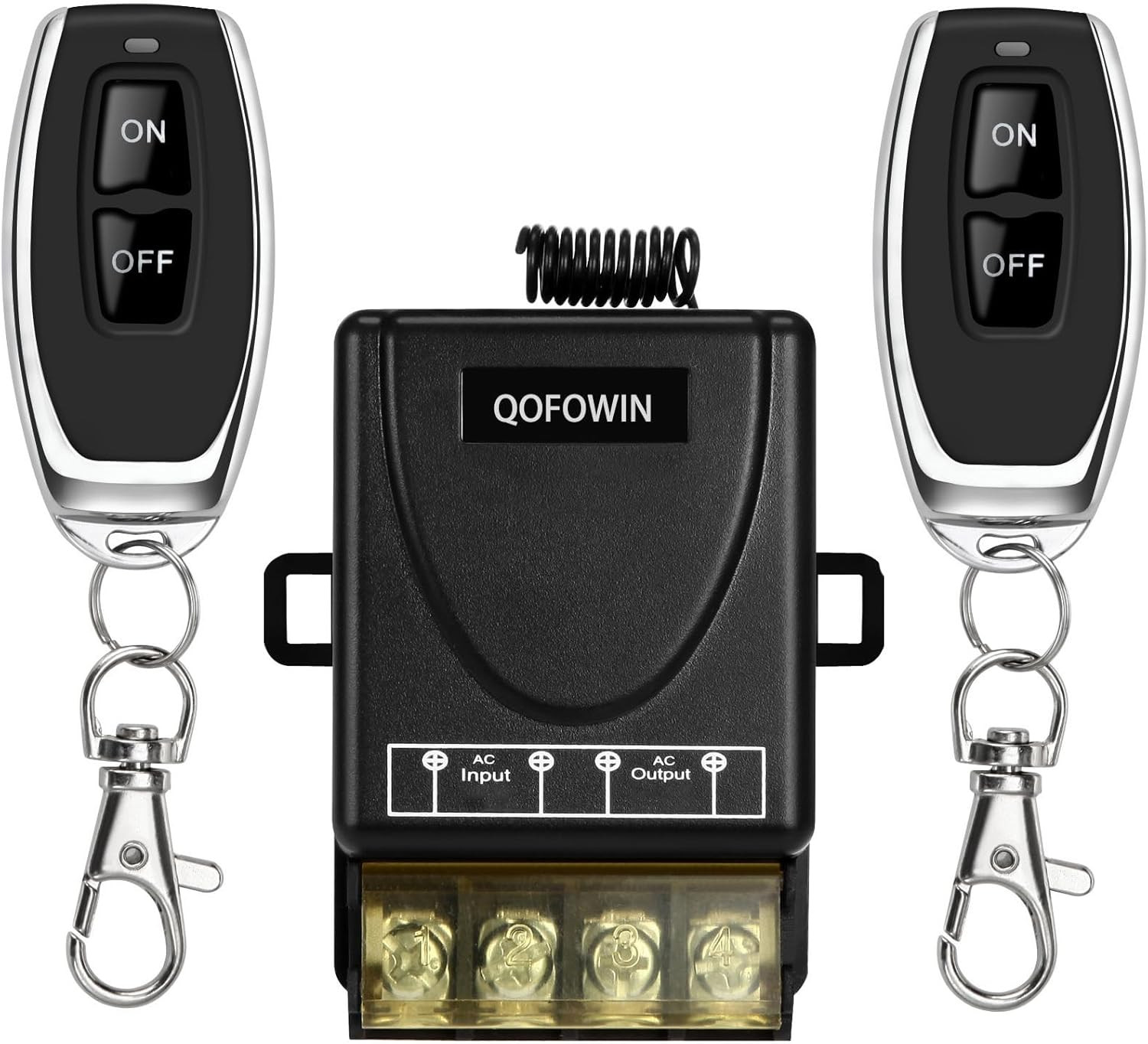 220V Remote Control Switch with 328Ft Long Range,Ac 120V Wireless Remote Switch
