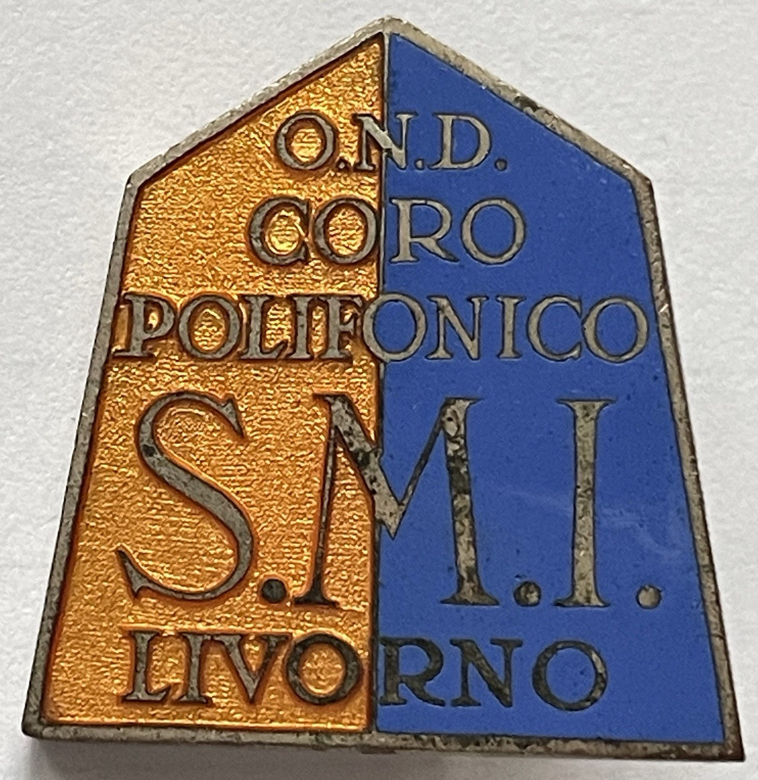 OND Polyphonic Choir Badge SMI Società Metallurgica Livorno Twenty Years Singing