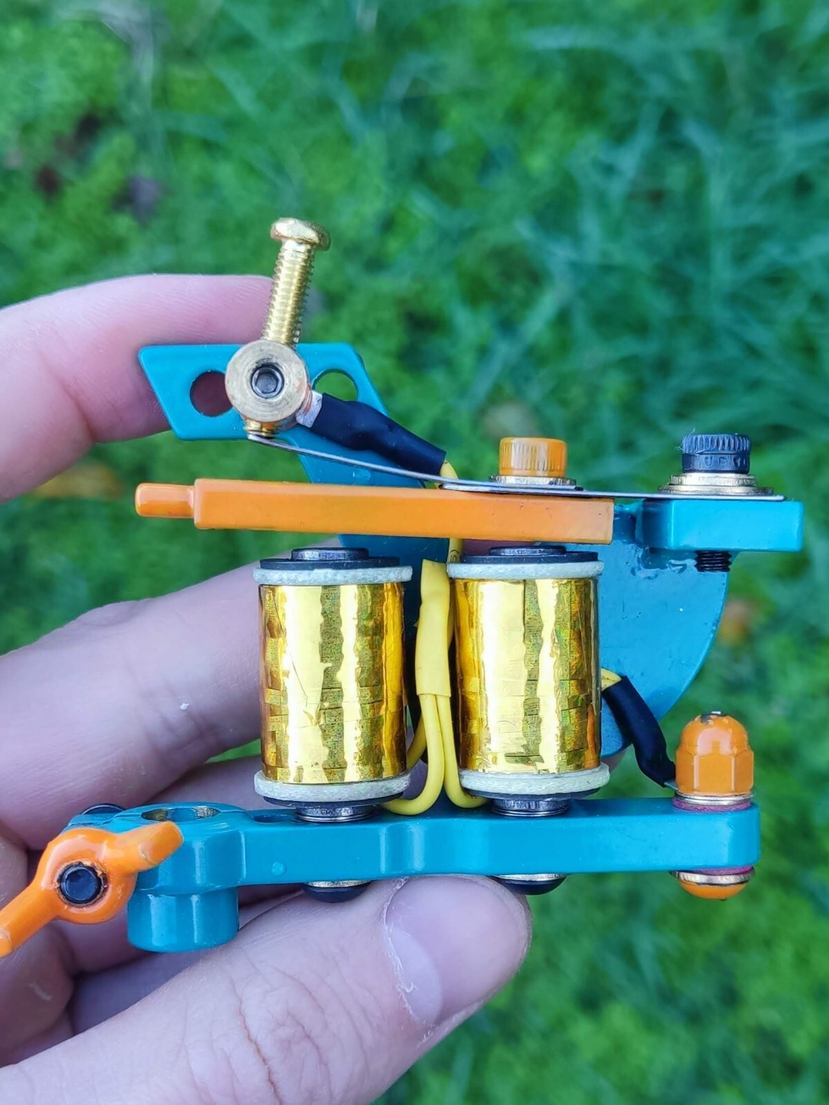 New Handmade Green Reliable Tattoo Machine Double Coil Fast Shader