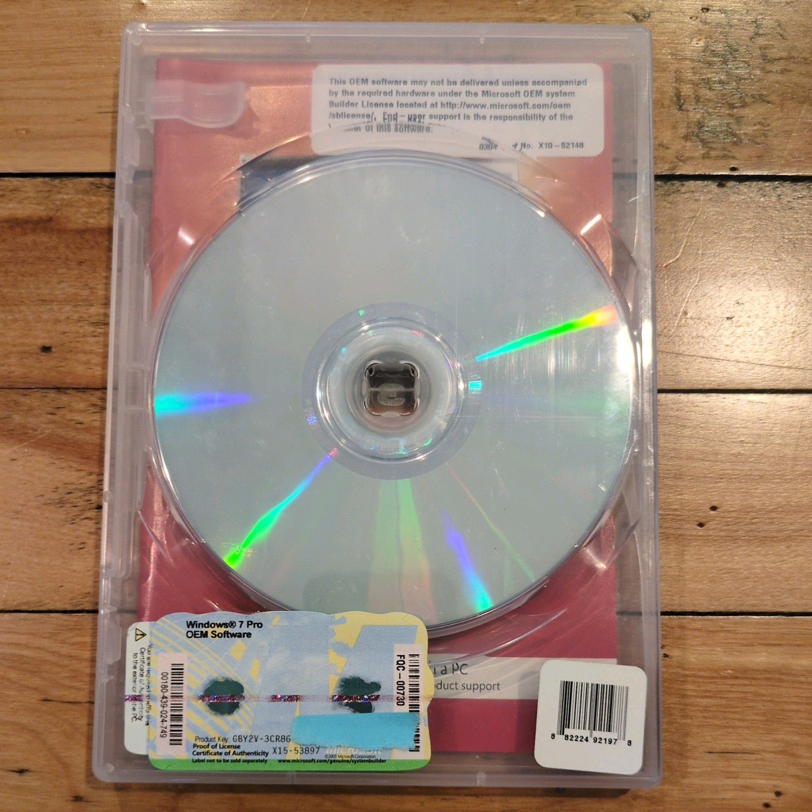 Microsoft Windows 7 Professional 32-bit Full English DVD MS WIN