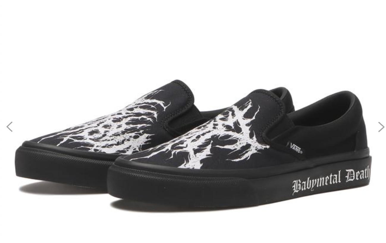 【VANS × BABYMETAL】Classic Slip-On – Black/White – Japan Exclusive
