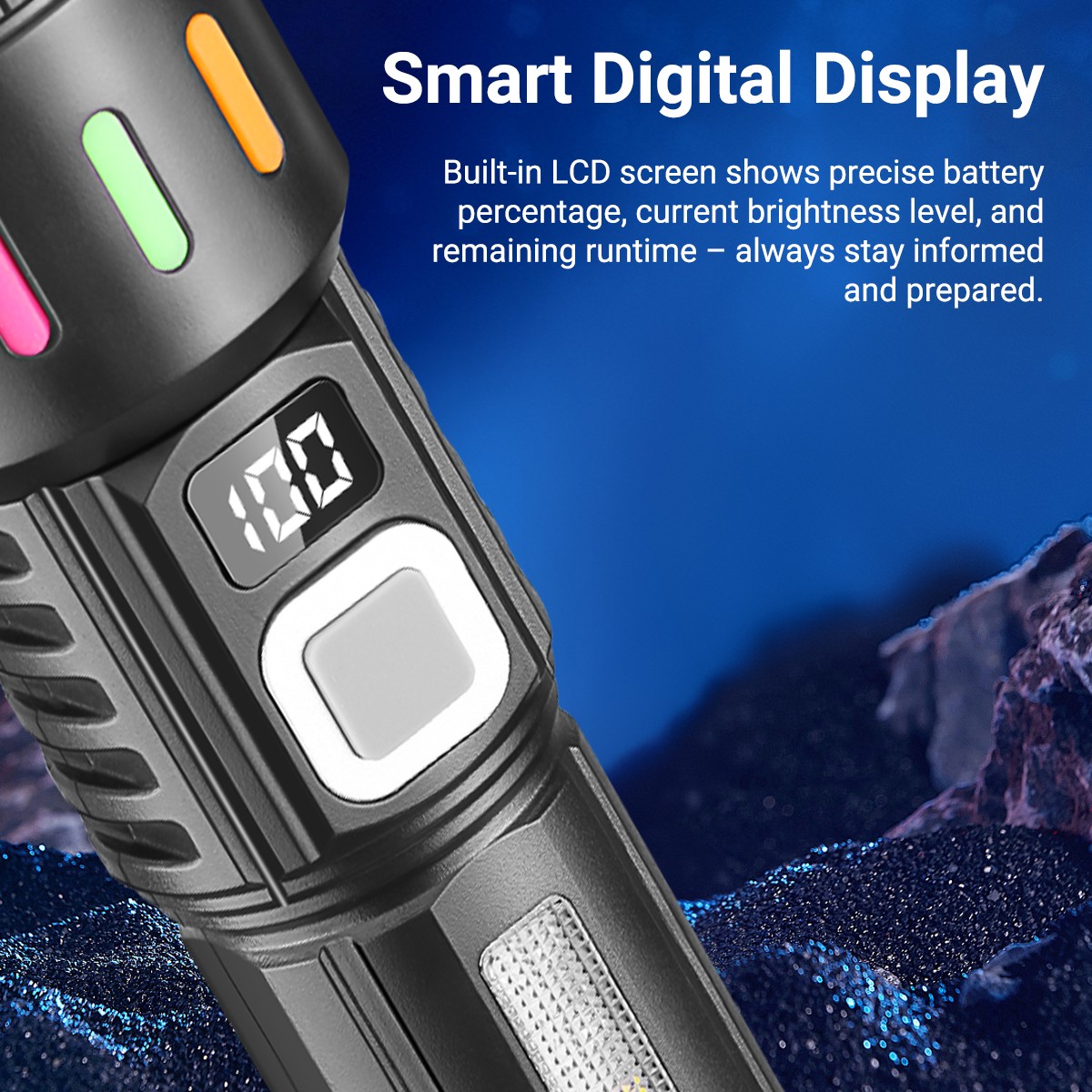 2Pack 99000000lm Tactical Flashlight Super Bright Rechargeable LED Work Lights