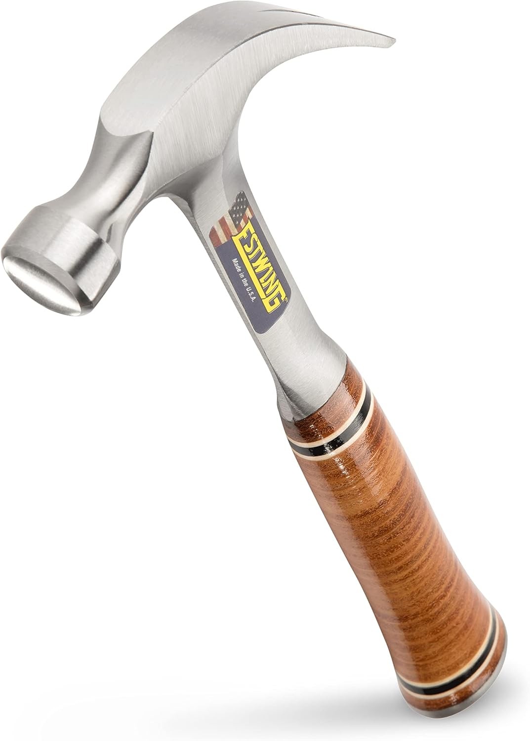 ESTWING Hammer,12 oz Claw Hammer with Smooth Face & Genuine Leather Grip - E12C