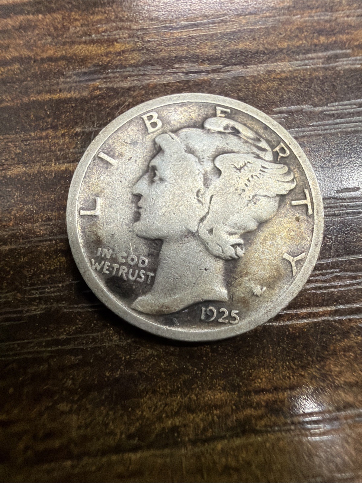 1925 Mercury Dime - Actual Silver Coin  Shown Same Day Shipping
