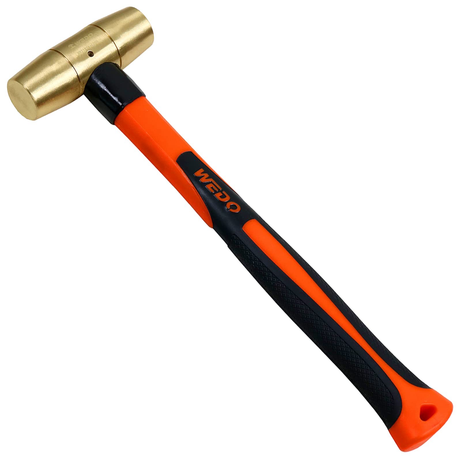 WEDO 5lb Brass Mallet Hammer Fiberglass Handle Non Sparking Tool for Safety