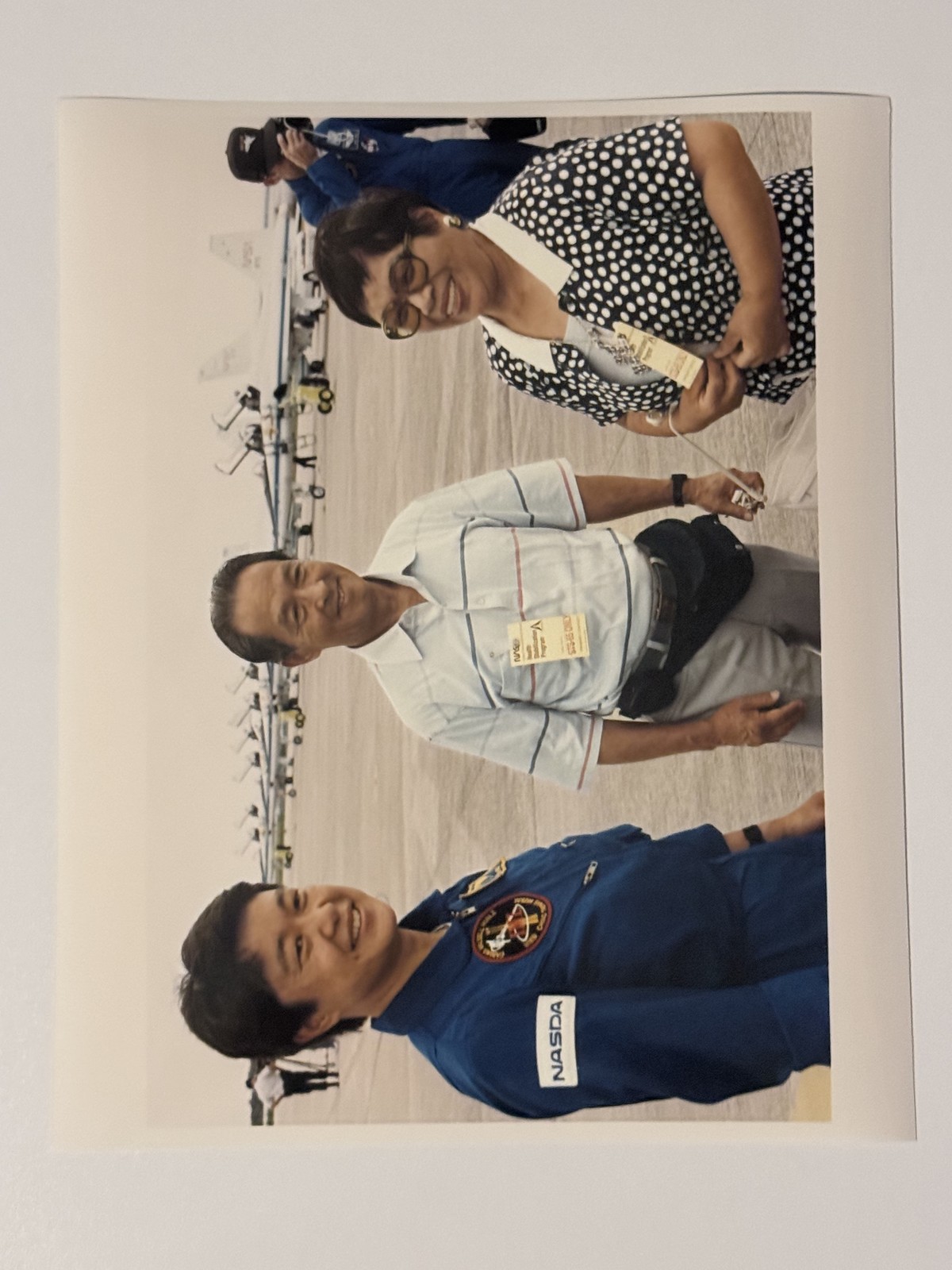 NASA STS-65 Chiaki Mukai With Family Kennedy Space Center Press Photo
