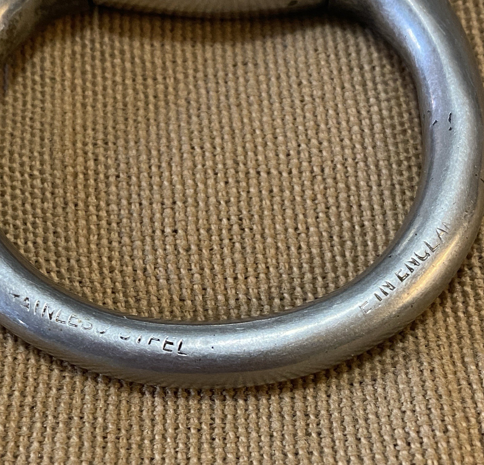 Eldonian Stainless Steel 5" Solid Mouth Eggbutt Single Joint Snaffle Bit