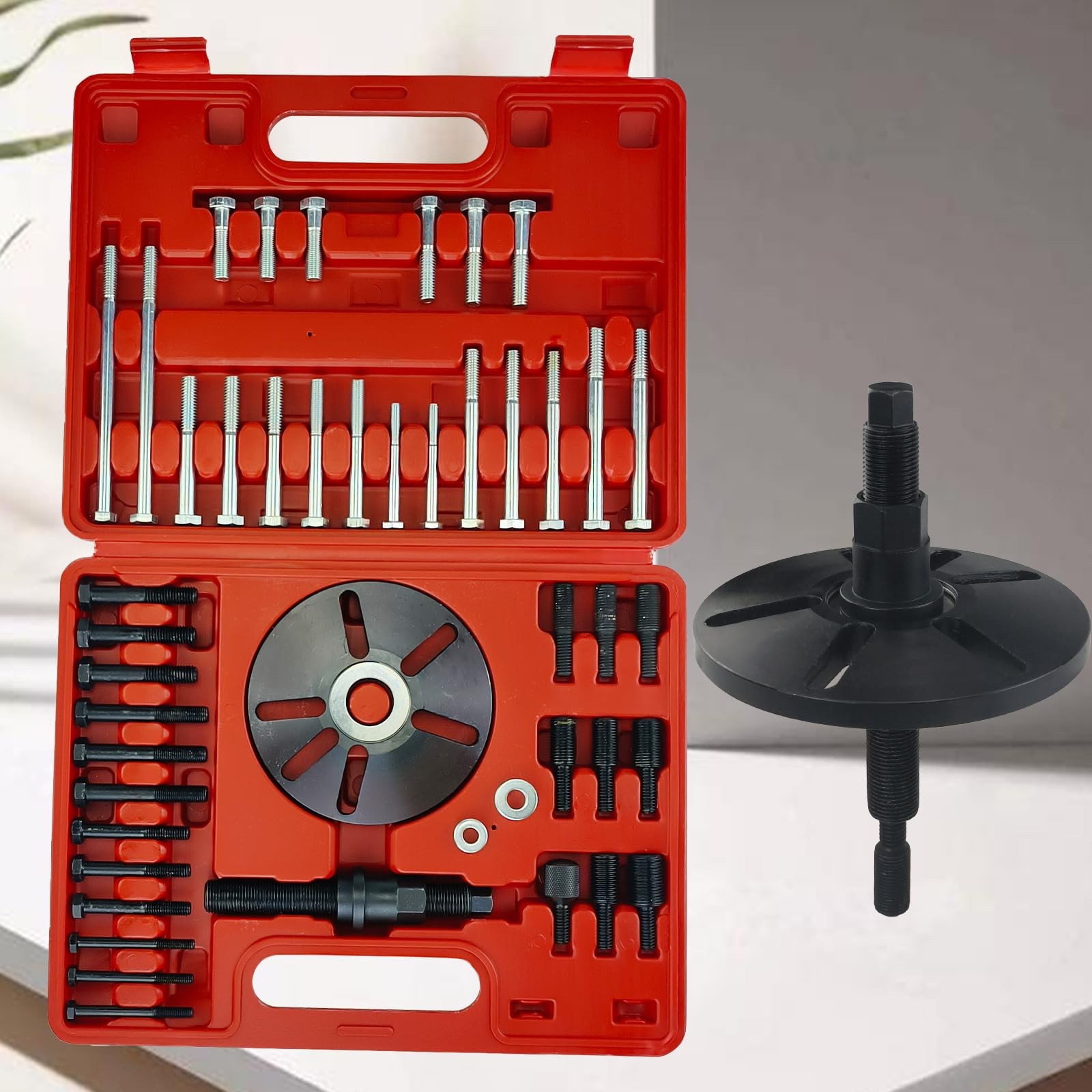 Heavy Duty Harmonic Balancer Crankshaft Pulley Steering Wheel Puller Tool Kit