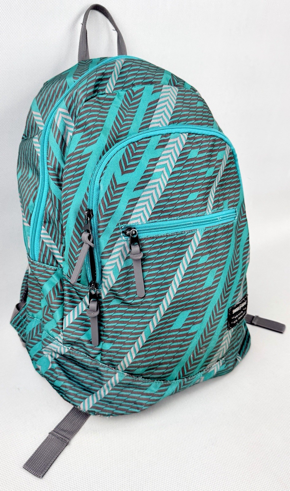SwissGear Laptop Backpack WTRA-14JH3106 Green Herringbone Bookbag Travel School