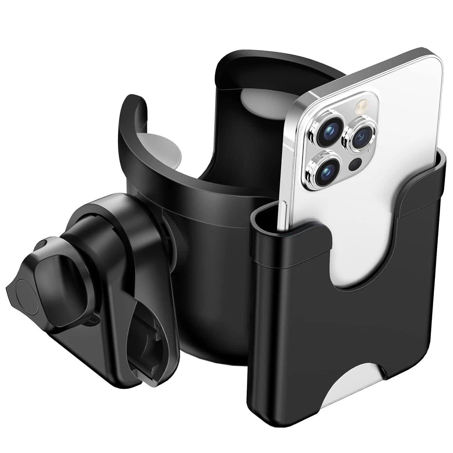 Universal Cup Bottle Phone Holder For Wheelchair Stroller Walker Bike Scooter