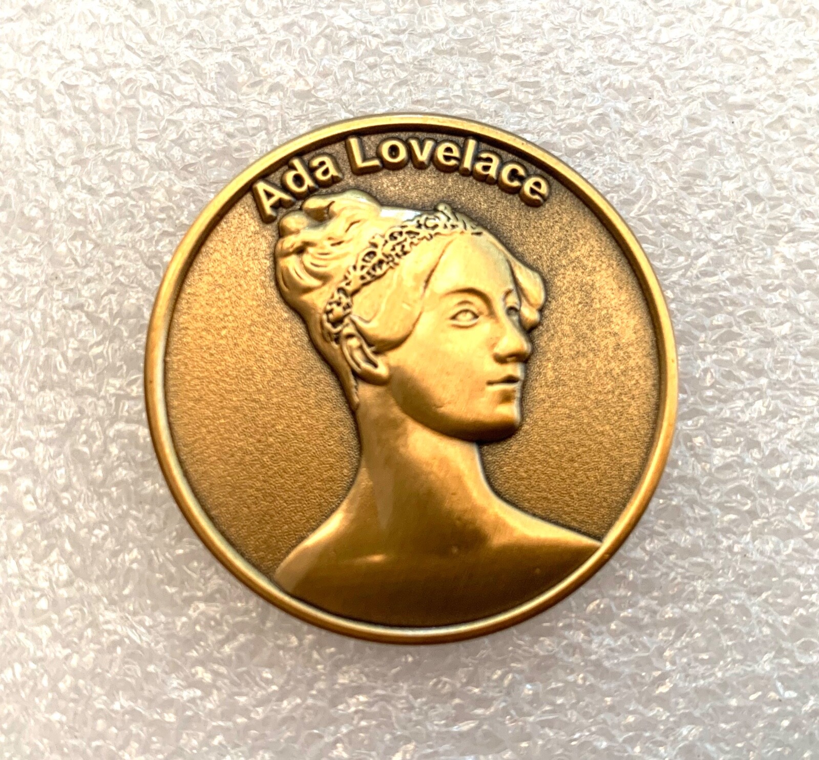 Ada Lovelace Mathematician Coin (Antique Gold Tone)