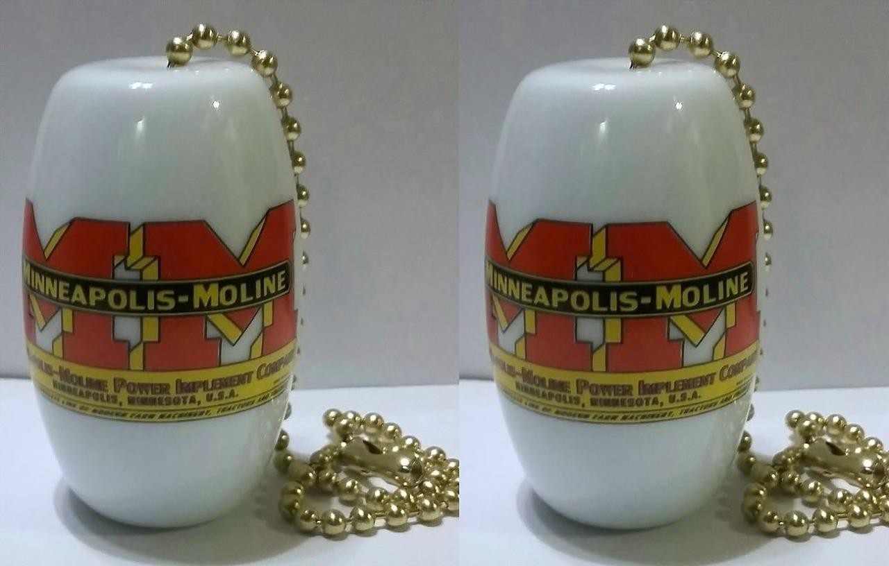 A Charming Set of 2 Minneapolis Moline Ceiling Light/ Fan Pulls