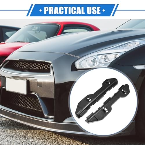 Rear Bumper Fender Bracket Pair 2003-2007 Support Durable Black Plastic Left &