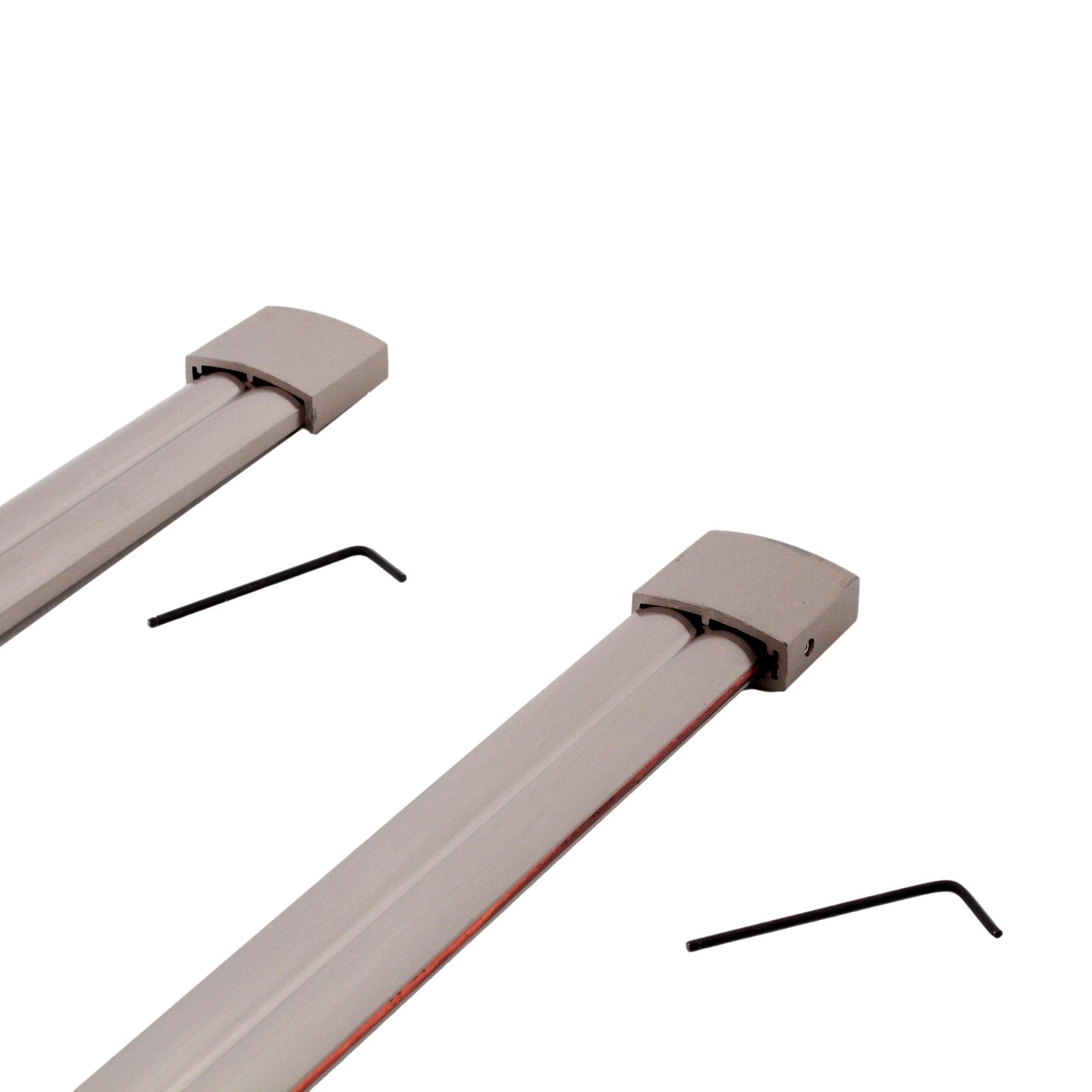 4pk Nora Lighting NRS90-P06BN Brushed Nickel Finish 92-3/8" Straight Rails 120V