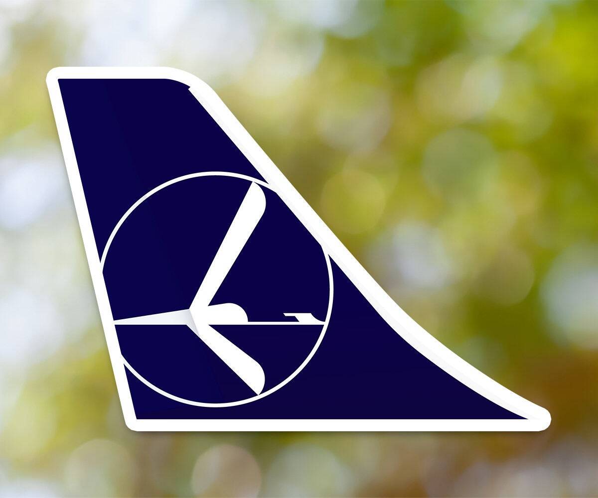 Lot Polish Airlines Sticker, Tailplane Sticker Waterproof for Suitcase, Car,