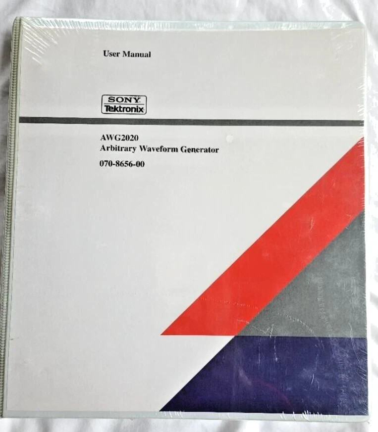 SONY - TEKTRONIX USER MANUAL AWG2020 Arbitrary Waveform Generator 070865600 NEW