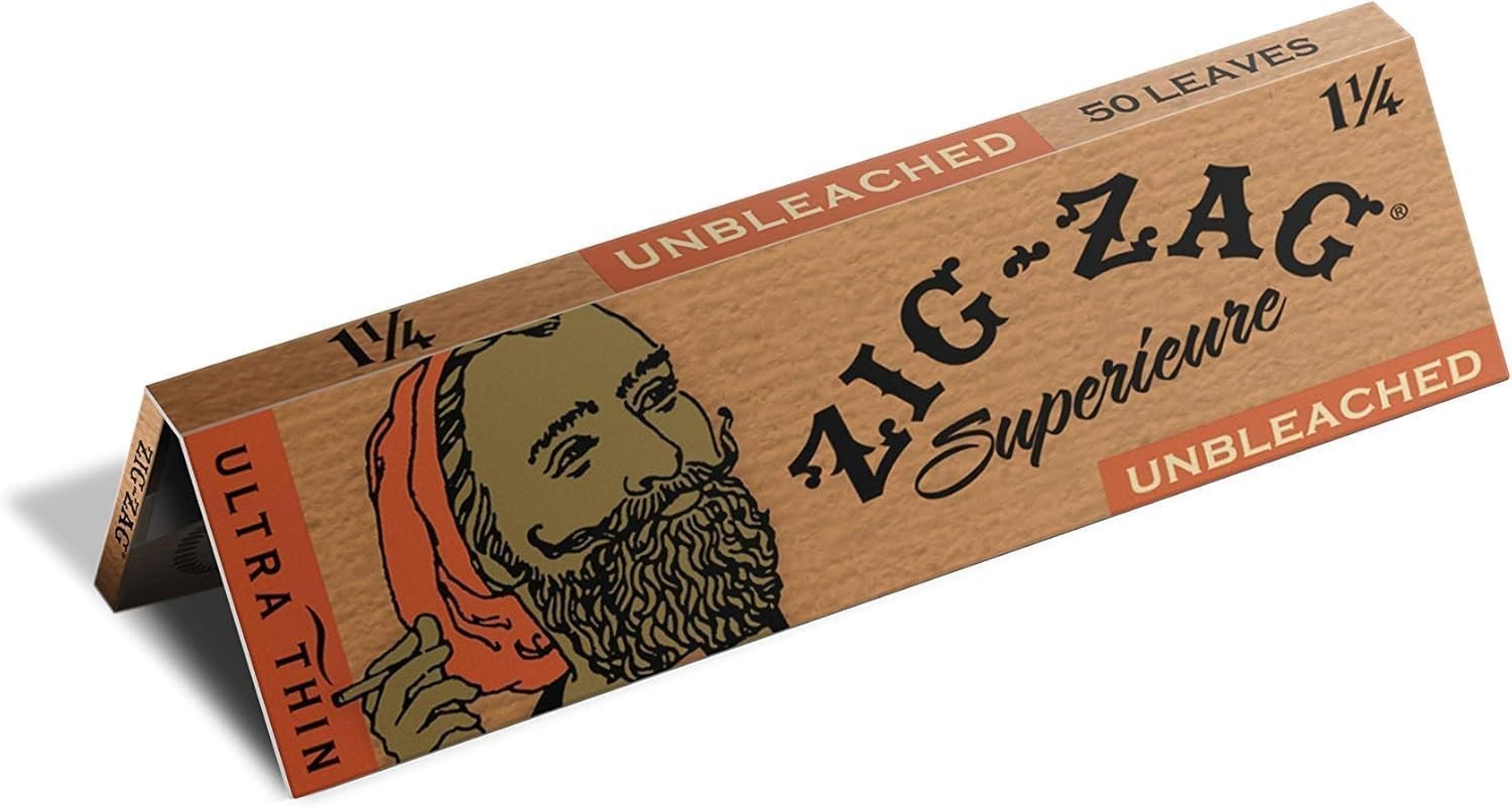 Zig Zag 1 1/4" Unbleached Rolling Papers - Promo Display 48 Pack | Value Pack!
