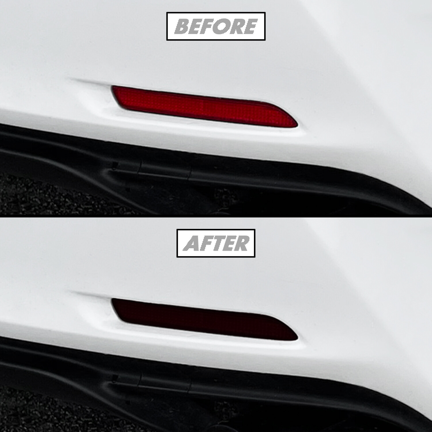 FOR 15-18 Lexus RC Rear Reflector SMOKE Precut Vinyl Tint Overlays