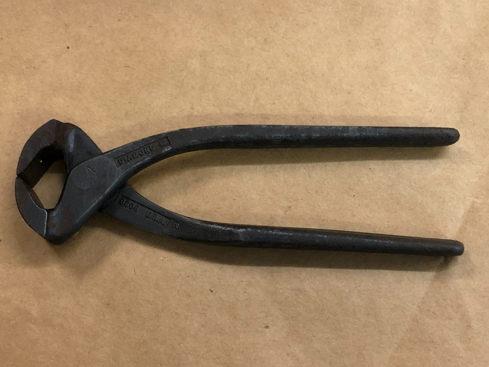 Vintage Small Diamond GG 06 End Cut Nippers Farrier 6" Tool Made In USA