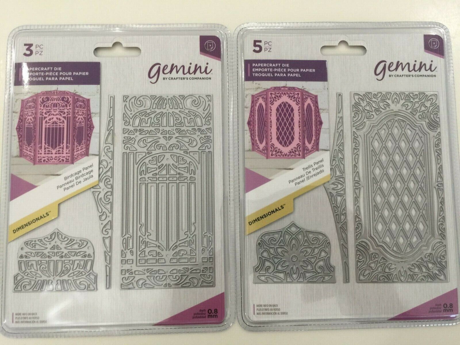 Crafters Companion Gemini Treasure Box Dimensional Dies Bundle New