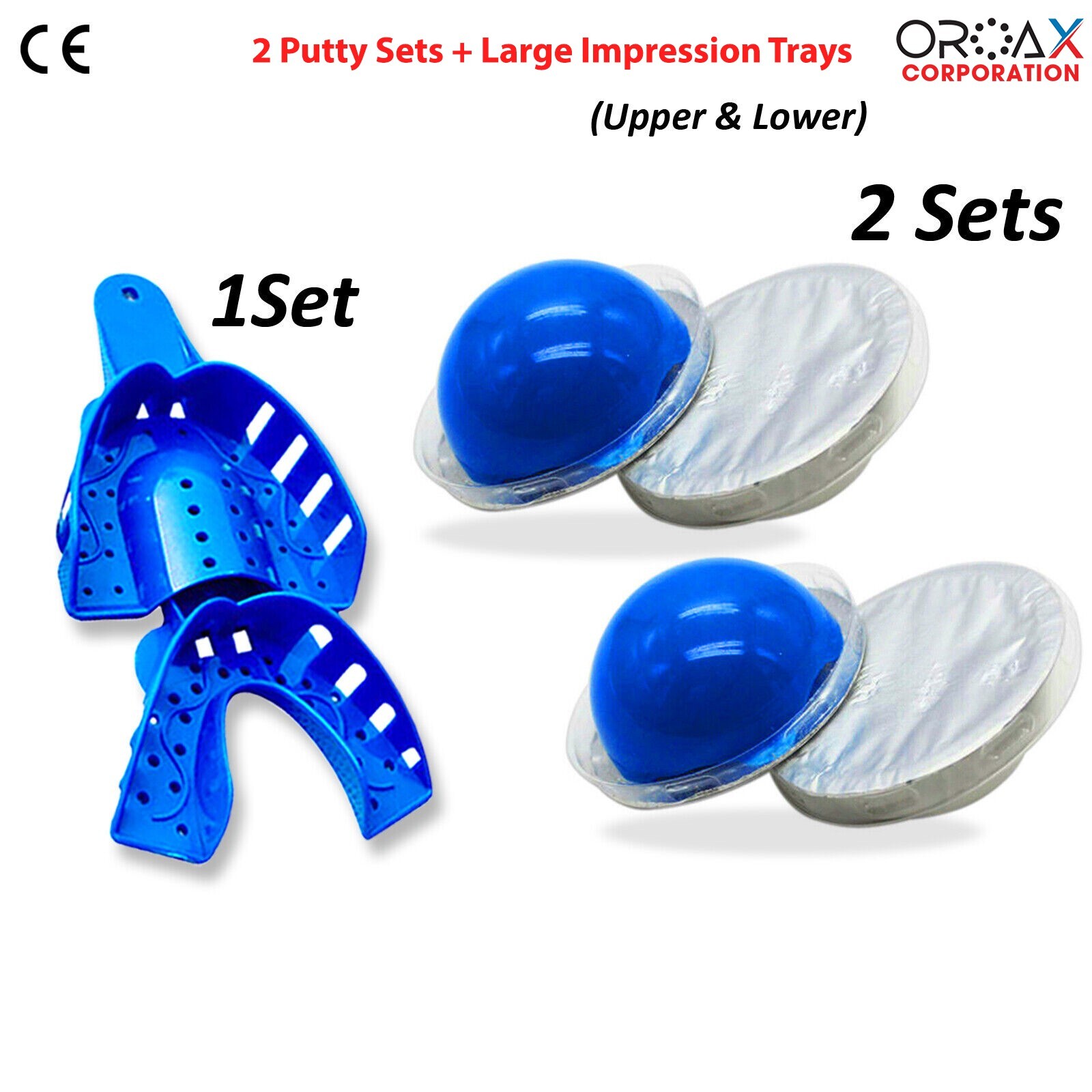 Teeth Impression Dental Hydrophilic Putty Firmer  Pods Disposable Set of 2 Pcs