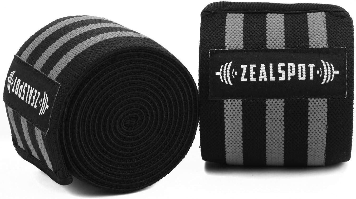 Adjustable 72" Knee Wraps Pair - Compression Support for Weightlifting & Fitness
