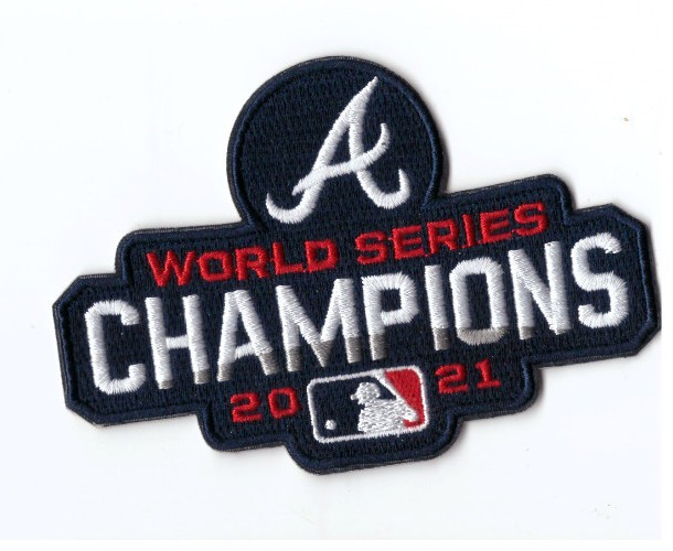 NEW 3 3/4 x 4" Atlanta Braves 2021 Champions IRON ON PATCH FREE SHIP