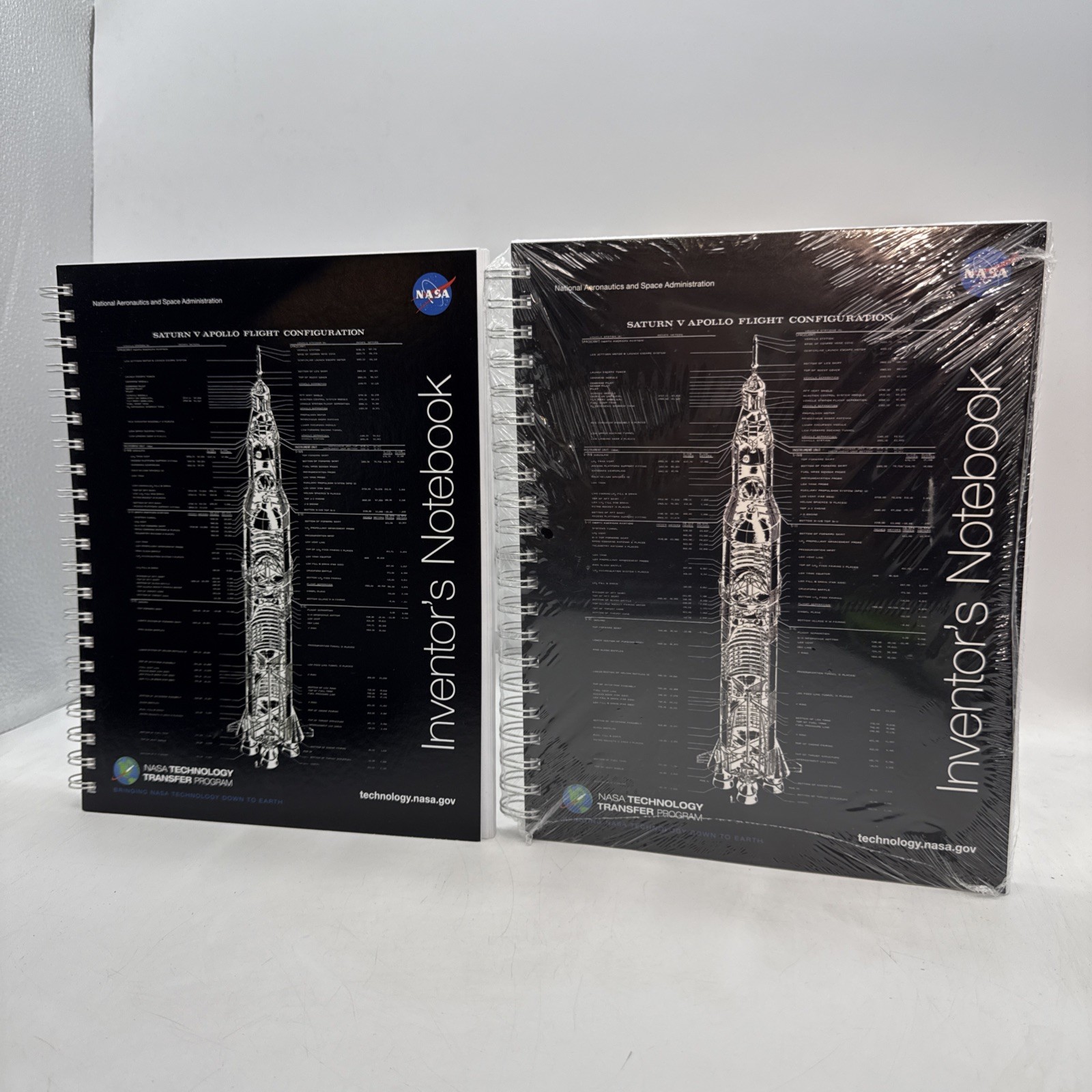 NASA Inventor’s Notebook Saturn V Apollo Blueprint Spiral Notebook – Collectible