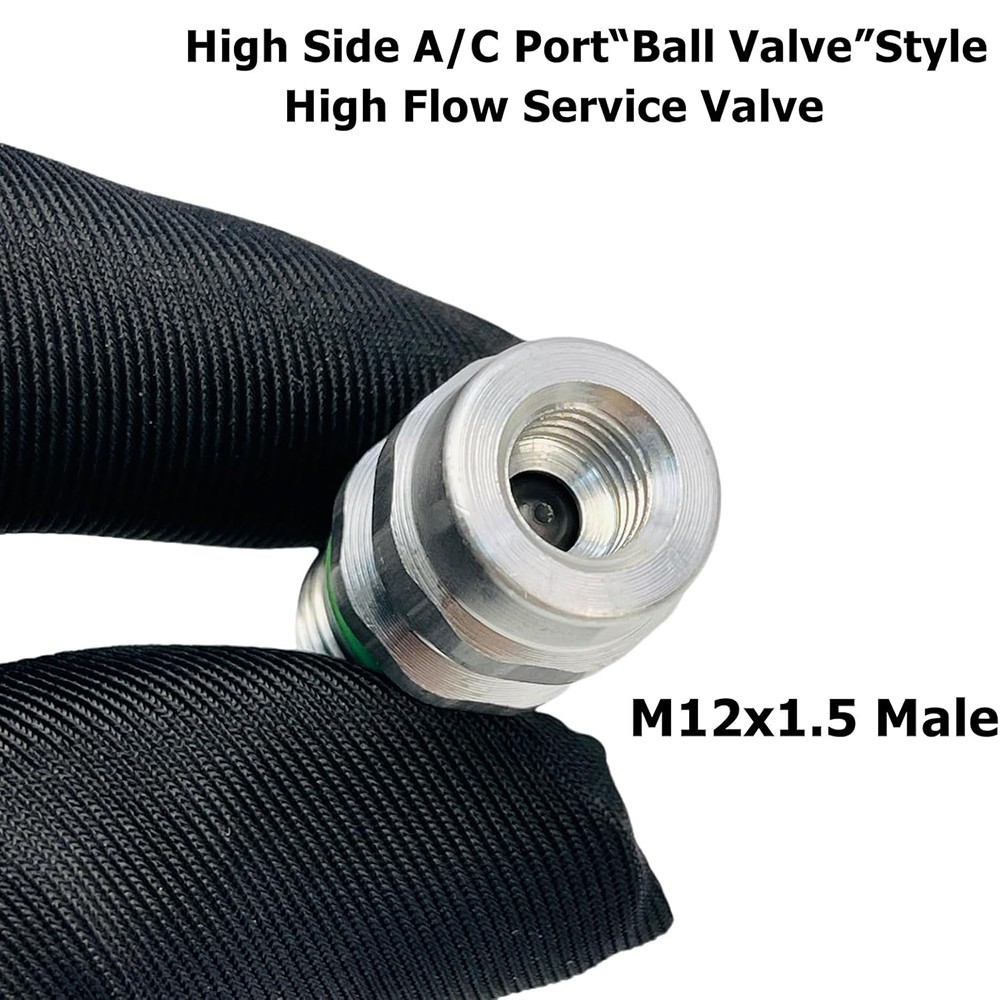 Cap & Valve AC R12 R134a Teflon Seal Refrigera Air Conditioning Valve Core Kit #