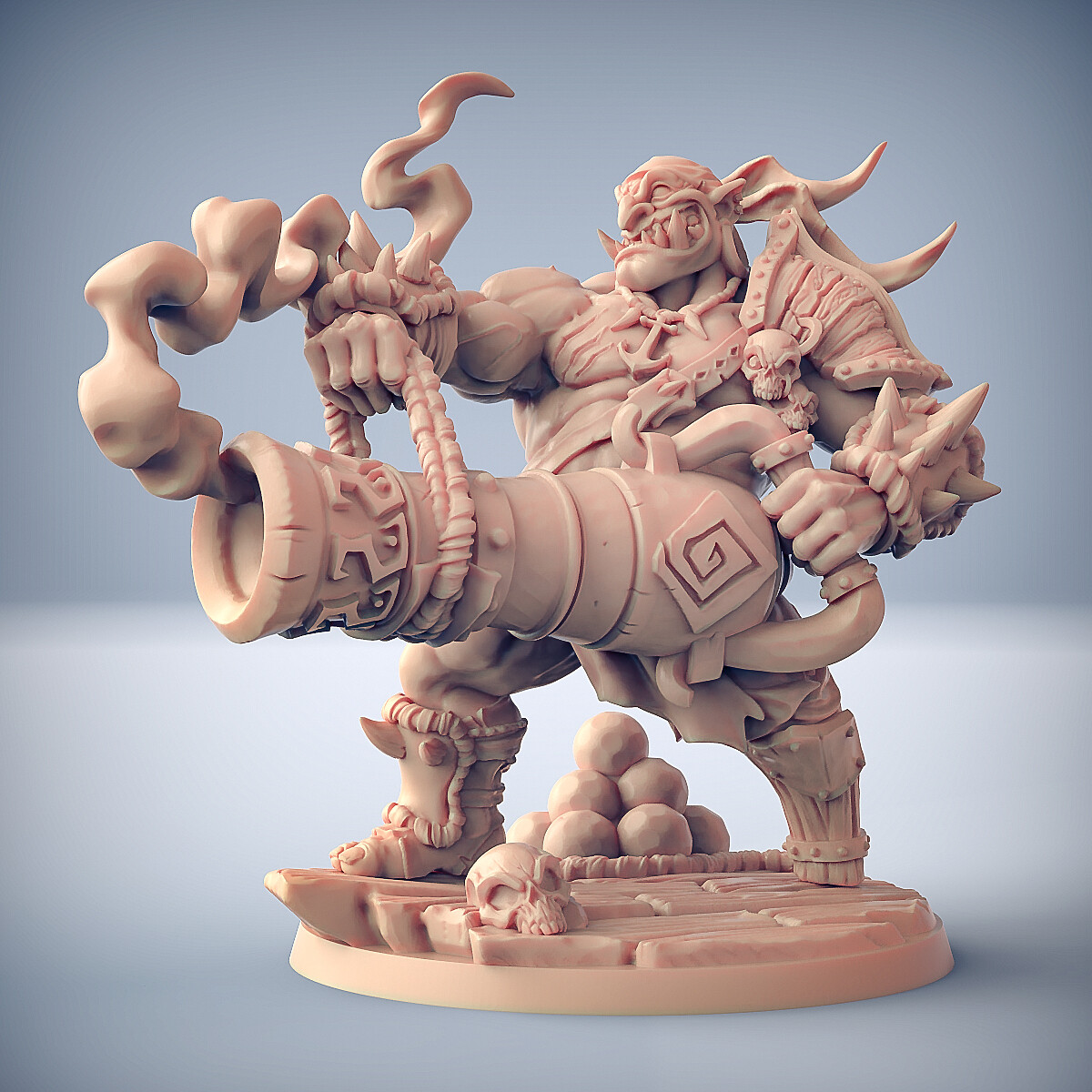 Ogre Cannoneer Gronk - Artisan Guild Fantasy Dungeons and Dragons Miniature
