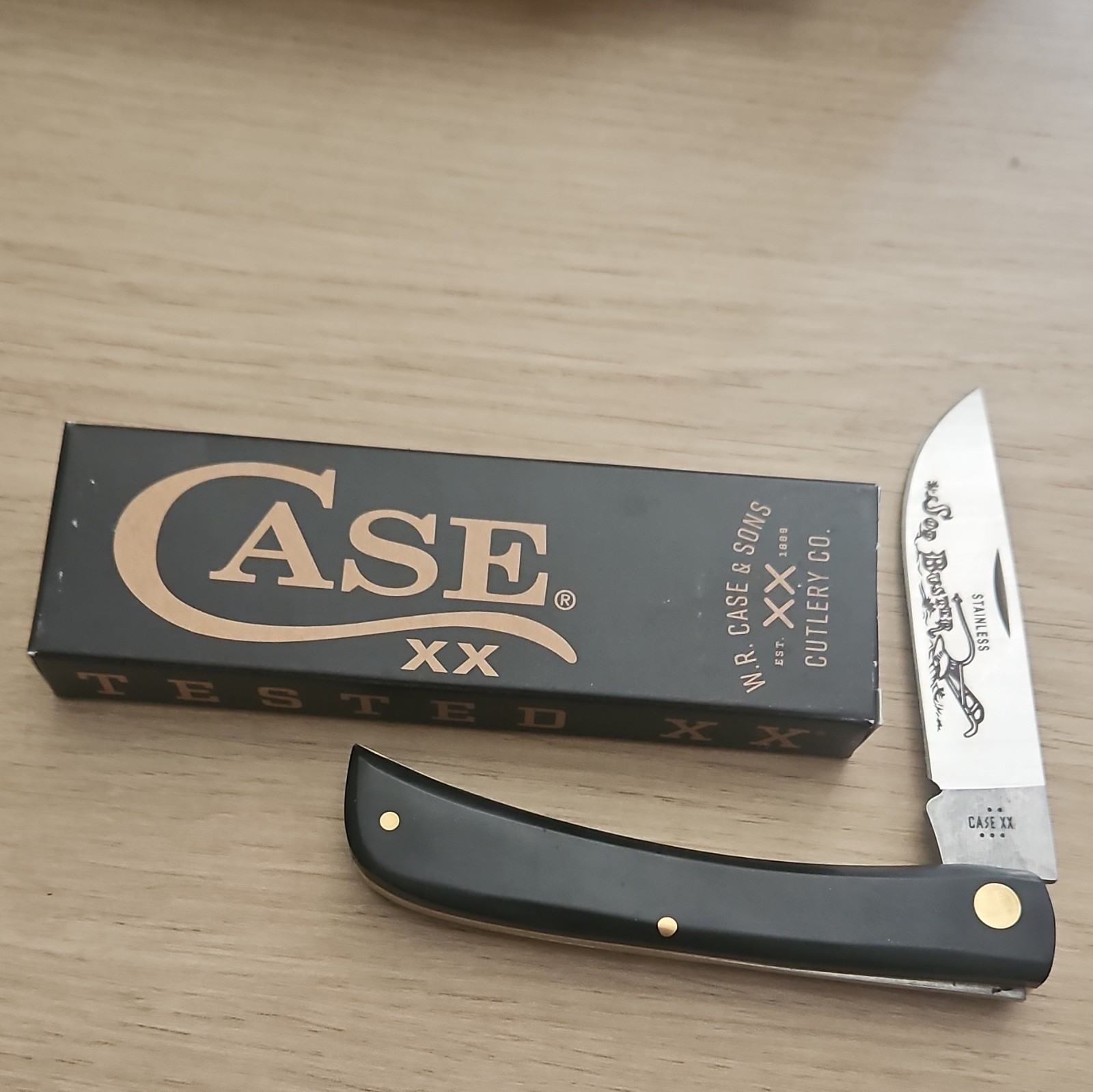Case Black Synthetic Smooth Sod Buster  2138 SS No 00092  (#21)