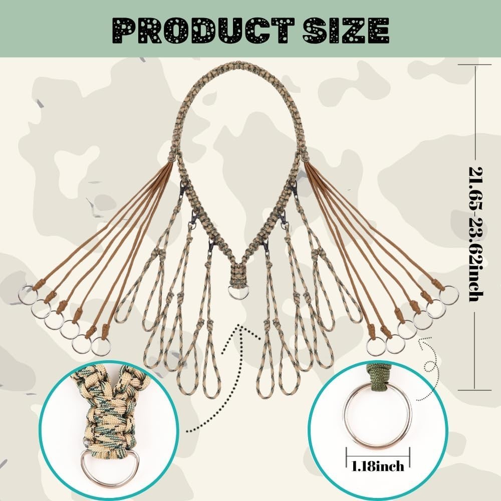 Paracord Game Duck Carrier 12 Drops Slip Ring Bird Tote Waterfowl Goose Hanger