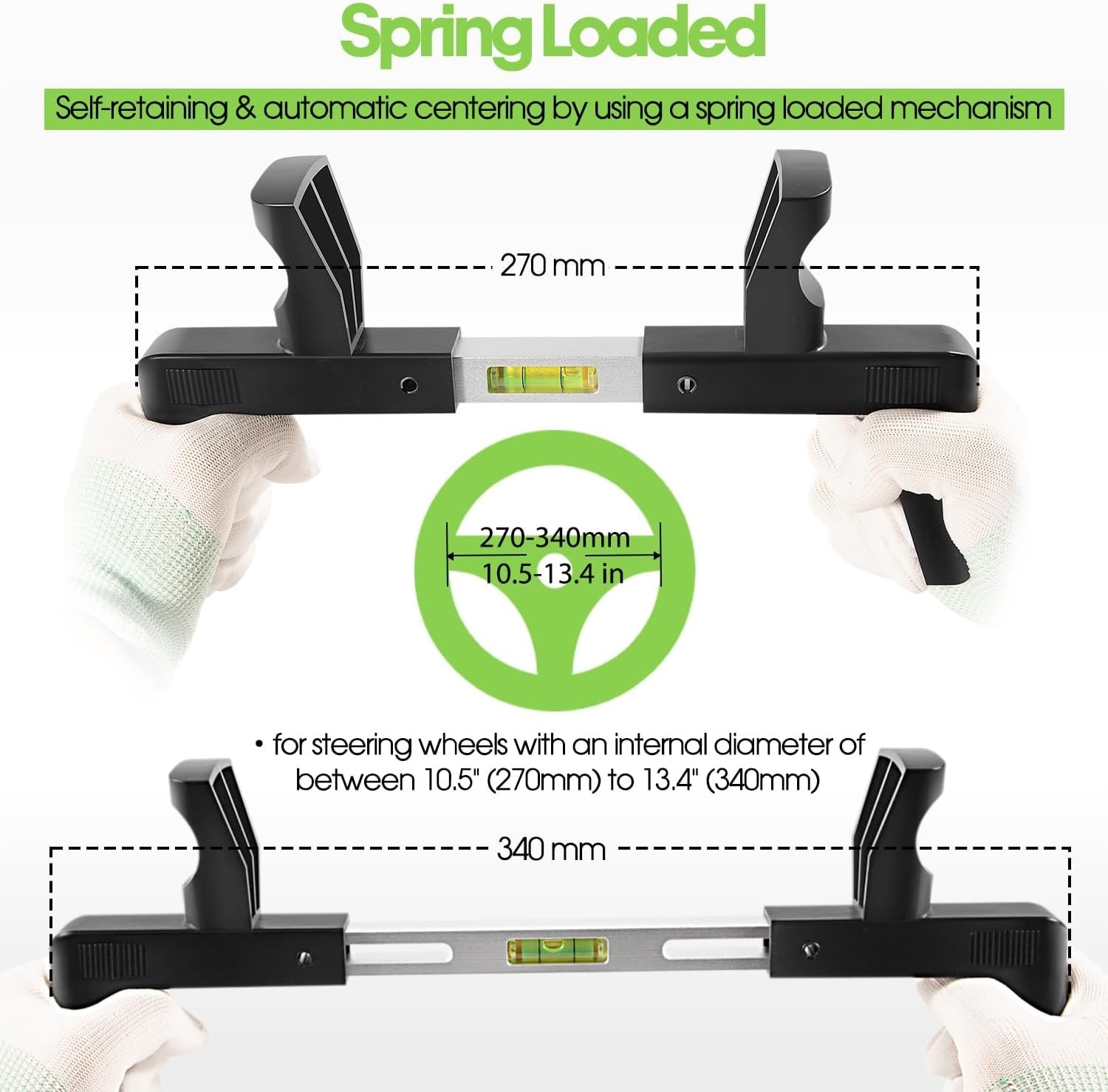 Spring-Loaded Steering Wheel Leveling Tool for Vans & Trucks - Durable Precision