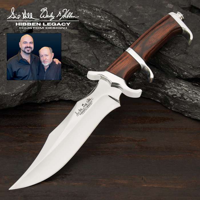 13" Gil Hibben Darkwood Legacy III Hunting Fixed Blade Knife Bowie with Sheath