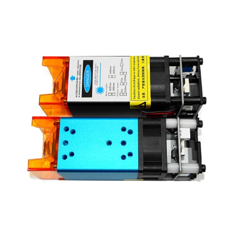 Blue 450nm 5w fixed focus high power laser module spot 0.035mm engraving--