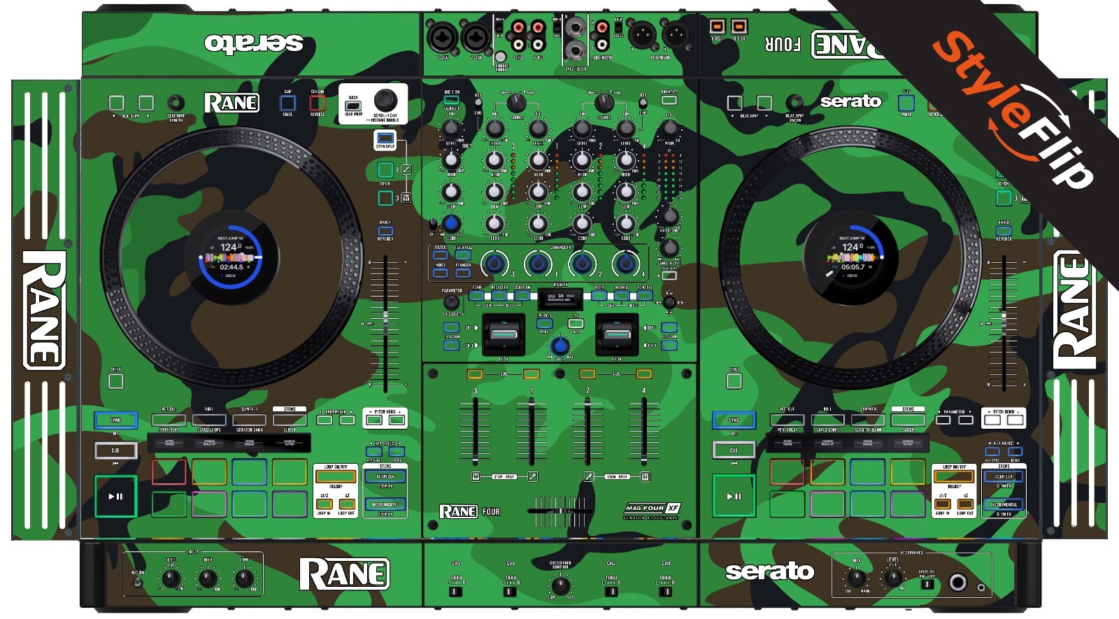 Rane Four Skin | Green Camo | Protective Decal | StyleFlip Skins